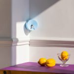 Corner Desk Clock - Light Blue