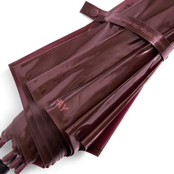 HAY Canopy Stick Recycled Plastic Umbrella - Burgundy