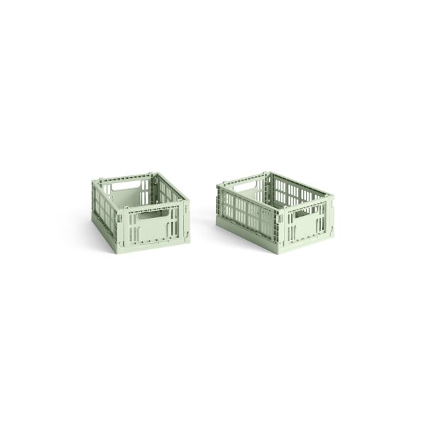 HAY Recycled Plastic Collapsible Color Crate - Mint