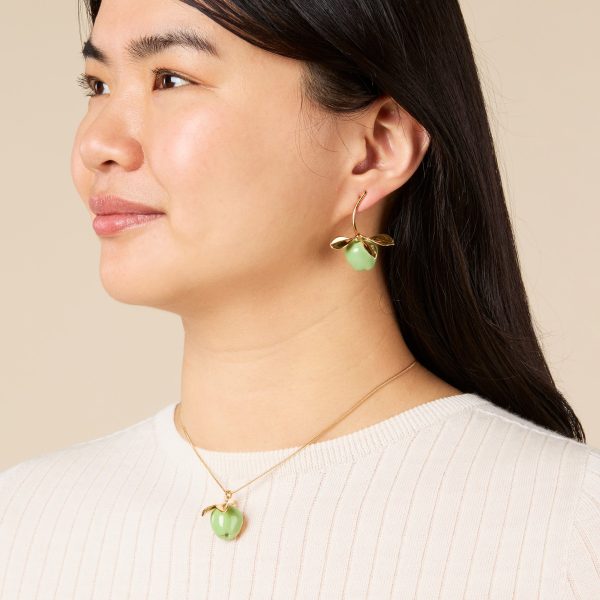 Andr??s Gallardo Green Apple Stem Gold-Plated Necklace