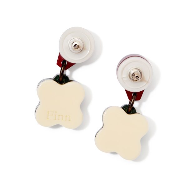 Finn Vita Drop Earrings - Red/ Green