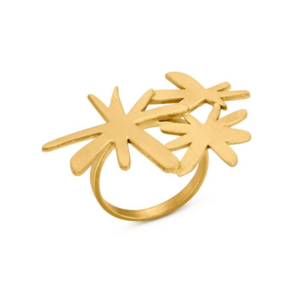 Joan Mir?? Gold-Plated Starburst Ring