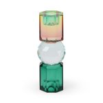 Faceted Crystal Candle Holder - Multi