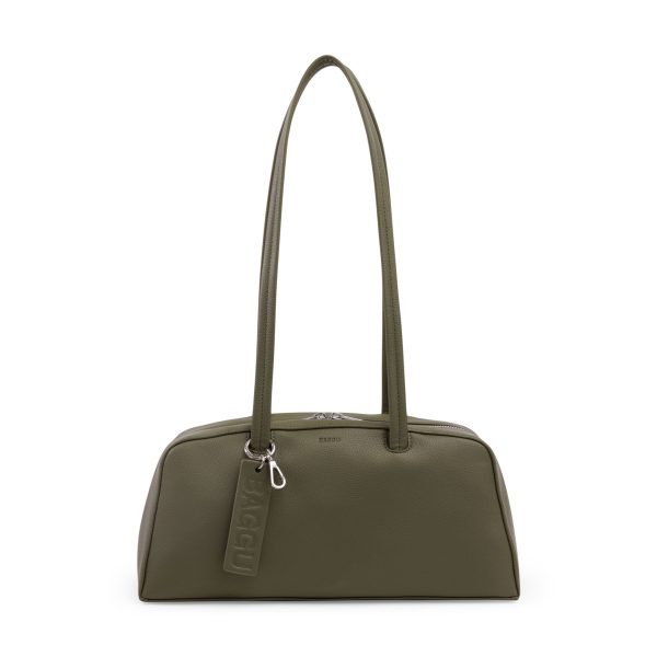 Baggu Recycled Leather Bowler Bag - Loden