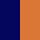 Knoll Side Chair with Cushion by Harry Bertoia - Blue/ Orange