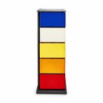5-Drawer Pivot Cabinet - Blue/ Yellow/ Red